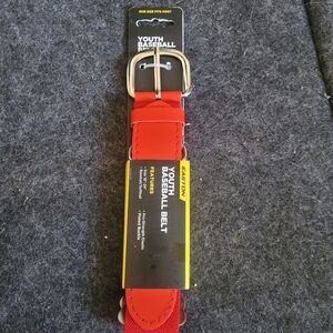 Red Leather Men's Belt